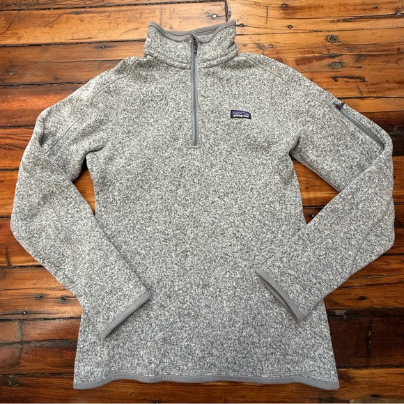 Patagonia Heather Gray Quarter-Zip Pullover XS - Picture 1 of 7